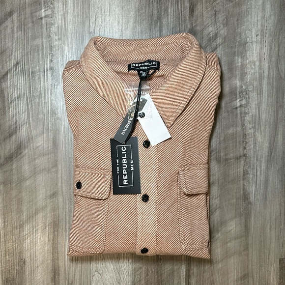 For the Republic Cut & Sewn Heavy Luxe Flannel Comfort Stretch Overshirt - 2XL - Picture 1 of 6